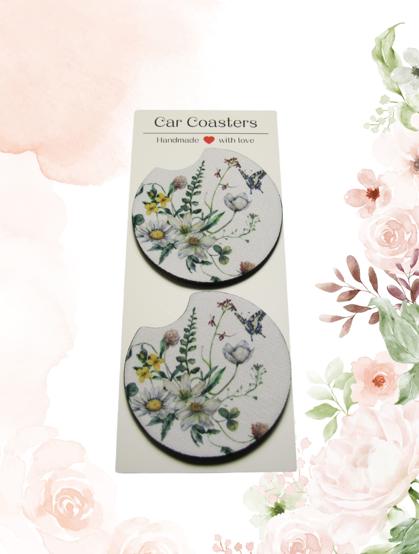 White Flowers n Butterfly