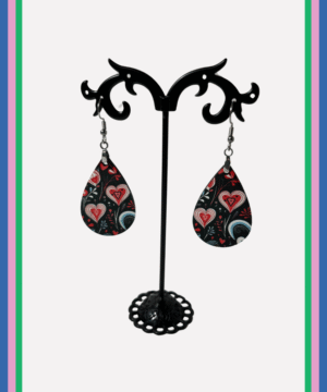 Hearts Black Background