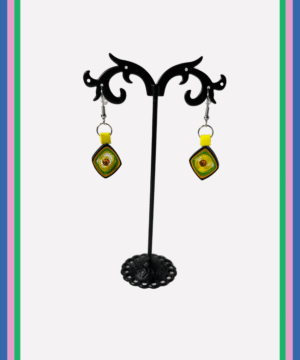 Quilled Yellow, Green, Orange Squares